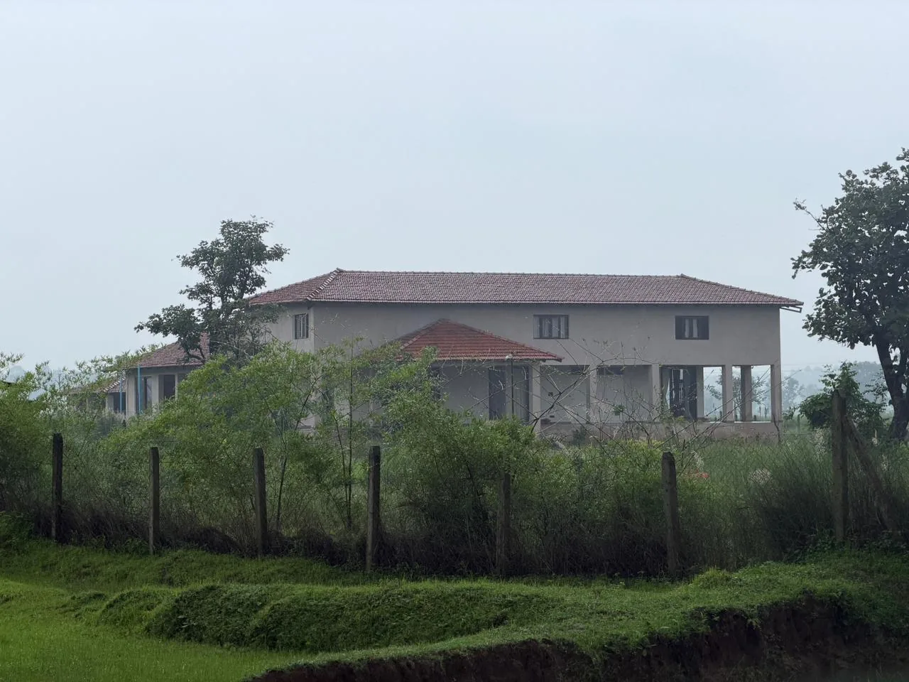 The front of the house in daylight