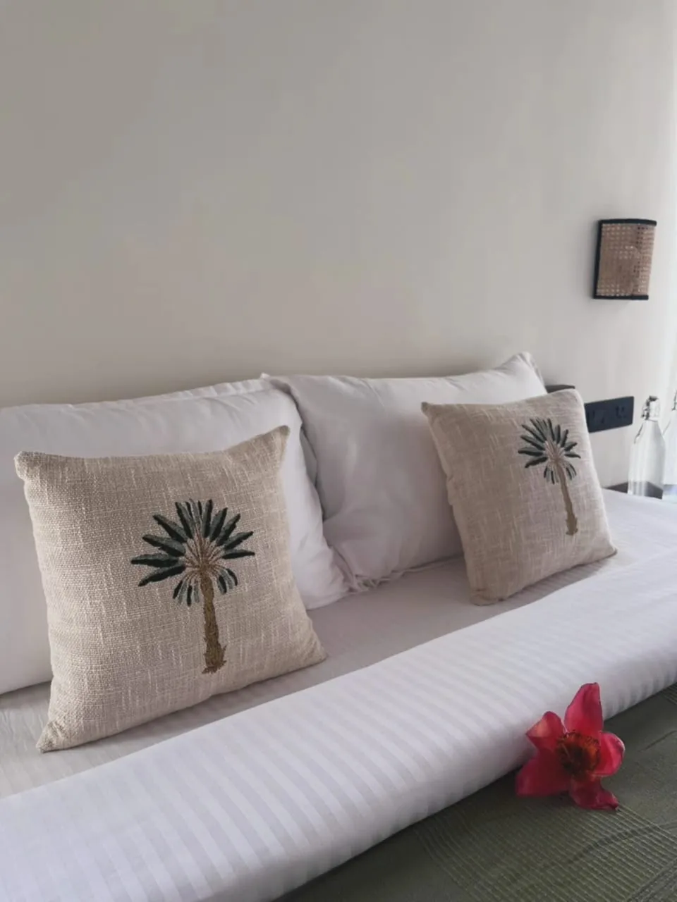 A block printed cushion detail at Semal